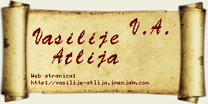 Vasilije Atlija vizit kartica